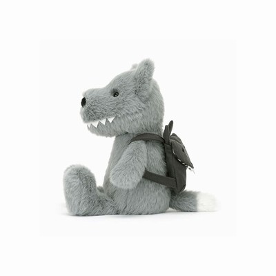 Jellycat Backpack Wolf USA | 08256KHFB